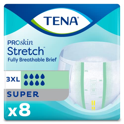 TENA Stretch Super Adult Incontinence Brief 3X-Large Heavy Absorbency Bariatric, 61391, Super, 32 Ct by SCA