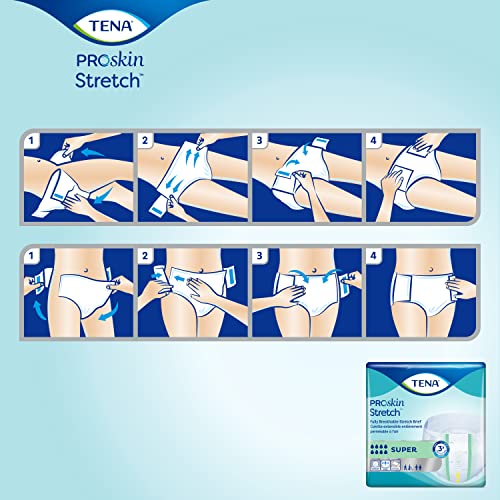 TENA Stretch Super Adult Incontinence Brief 3X-Large Heavy Absorbency Bariatric, 61391, Super, 32 Ct by SCA