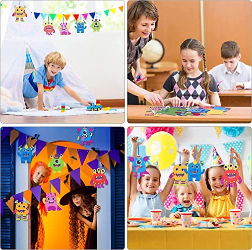 Fennoral 12 Pack Valentine's Day Craft Kit Monster Crafts for Kids Make Your Own Monster Foam Stickers Ornament DIY Arts and Crafts for Kids Girls Boys Party Favor Supplies Birthday Gifts by Fennoral