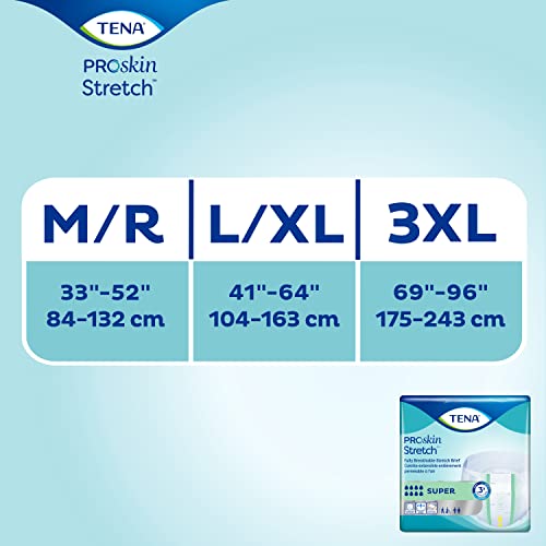 TENA Stretch Super Adult Incontinence Brief 3X-Large Heavy Absorbency Bariatric, 61391, Super, 32 Ct by SCA