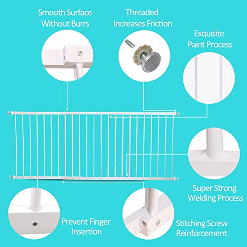 WAOWAO Window Safety Guards for Children Kids Child Toddler Pets Proof Extra Wide White Tension Security Window Guard Gate for Home Fit 31.50"-86.62" Sliding Windows (3 Piece ï¼61.41"-86.61")) by WAOWAO
