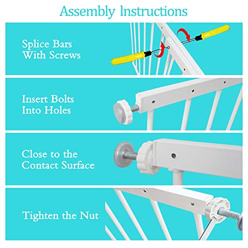 WAOWAO Window Safety Guards for Children Kids Child Toddler Pets Proof Extra Wide White Tension Security Window Guard Gate for Home Fit 31.50"-86.62" Sliding Windows (3 Piece ï¼61.41"-86.61")) by WAOWAO