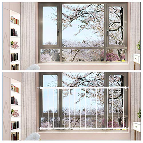 WAOWAO Window Safety Guards for Children Kids Child Toddler Pets Proof Extra Wide White Tension Security Window Guard Gate for Home Fit 31.50"-86.62" Sliding Windows (3 Piece ï¼61.41"-86.61")) by WAOWAO