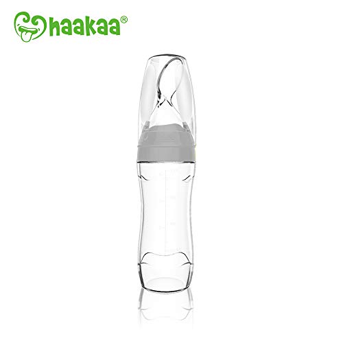 Haakaa Silicone Baby Food Feeding Spoon (Grey) from haakaa