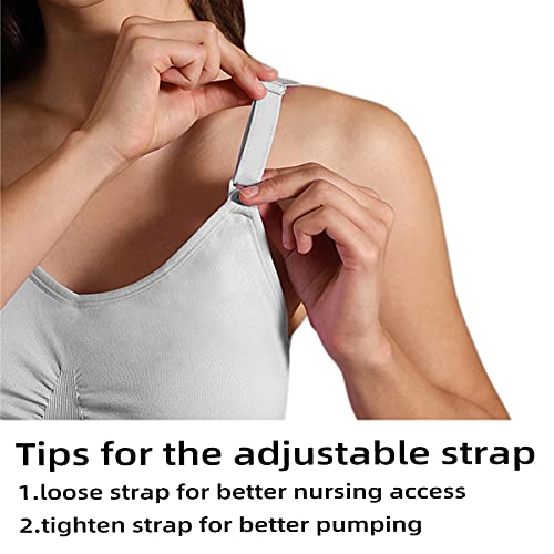 iloveSIA 2 in 1Nursing & Pumping Bra Breastfeeding-Pumps Bra Grey Size XL from 