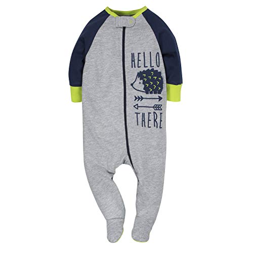 Gerber Baby Boys' 4 Pack Sleep 'N Play Footie, Tiger/Hedgehog, 3-6 Months from GERLO