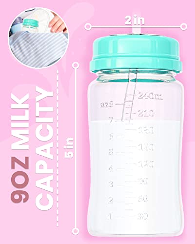 Skywin 2 Pack Self Feeding Baby Bottle, Bottle Holder for Baby, Baby Bottle with Straw, Anti Colic, for Convenient Feeding from Skywin