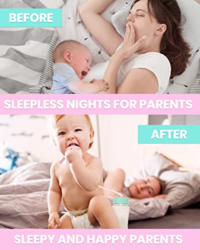 Skywin 2 Pack Self Feeding Baby Bottle, Bottle Holder for Baby, Baby Bottle with Straw, Anti Colic, for Convenient Feeding from Skywin