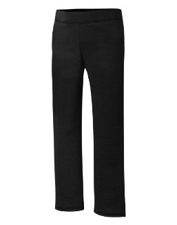 Hanes girls Comfortsoft Ecosmart Open Bottom Leg Sweatpants Pants, Black, Large US from Hanes Women's Activewear