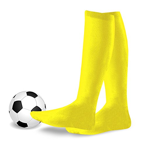 Baseball Socks for Girls Boys Athletic Sports Team Cushion Socks 3-Pairs (Youth (5-7), Yellow) from 