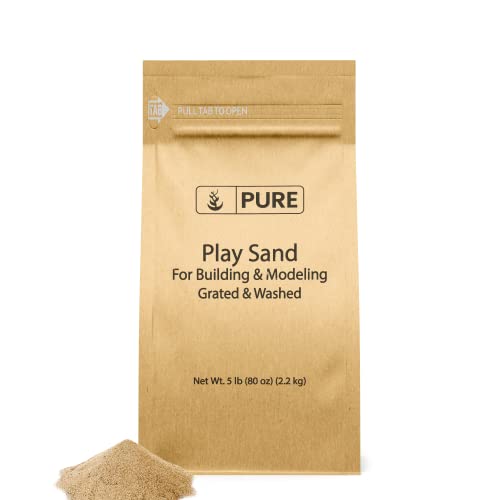 Pure Organic Ingredients Play Sand (5 lb), Eco-Friendly Packaging, Building & Molding, Promotes Creativity, Sandbox & Play Areas, Indoor/Outdoor from Pure Organic Ingredients