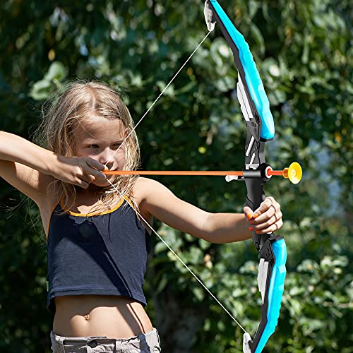 TMEI 2 Pack Set Kids Archery Bow Arrow Toy Set Outdoor Hunting Play with 2 Bow 20 Suction Cup Arrows 2Target & Quiver,LED Light Up Function Toy, Indoor and Outdoor Toys for Children Boys Girls from TEMI