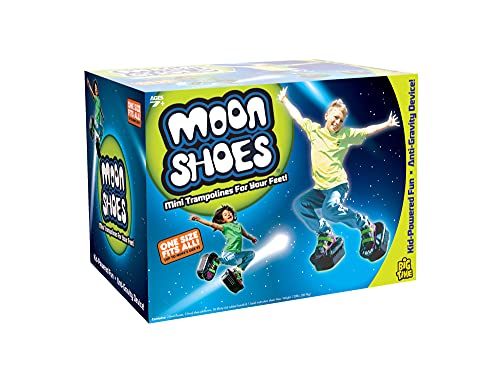 Big Time Toys Moon Shoes Bouncy Shoes, Mini Trampolines For your Feet, One Size, Black, New and improved, Bounce your way to fun, Very durable, No tool assembly, Athletic development, up to 160 lbs from Bog Time Toys