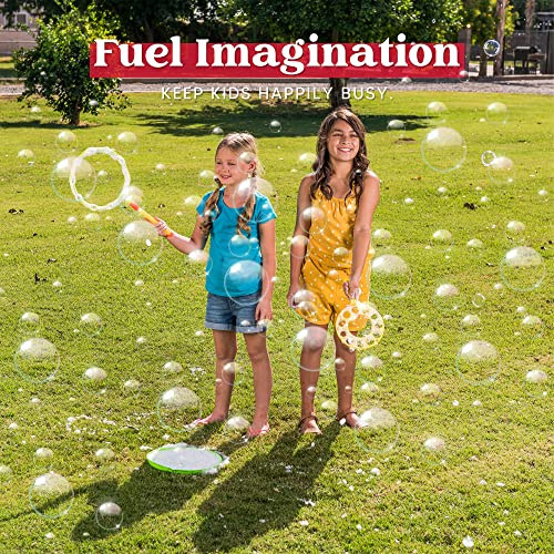 JOYIN Bubble Wand Set with 16oz Bubble Solution 10" Large Bubble Wands Colorful Bubble Wands for Kids, Indoor and Outdoor Play, Christmas Themed Party and Gifts by Joyin Inc