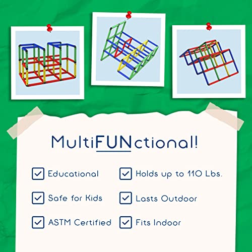 Funphix Climbing Gyms- STEM Learning Colorful Buildable Indoor Outdoor Play Structure for Kids by FUNPHIX