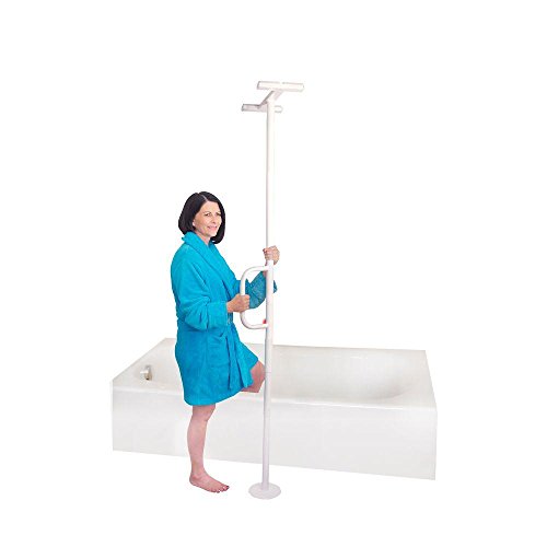 Able Life Universal Floor to Ceiling Grab Bar, Elderly Tension Mounted Floor to Ceiling Transfer Pole, Bathroom Safety Assist Grab Bar and Stability Rail with Support Handle from Able Life