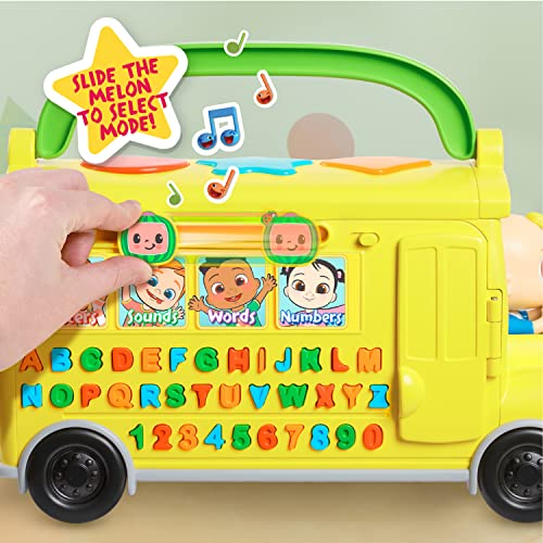 CoComelon Musical Learning Bus, Number and Letter Recognition, Phonetics, Yellow School Bus Toy Plays ABCs and Wheels on the Bus, by Just Play by Just Play