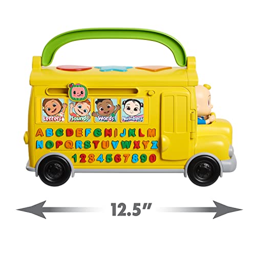 CoComelon Musical Learning Bus, Number and Letter Recognition, Phonetics, Yellow School Bus Toy Plays ABCs and Wheels on the Bus, by Just Play by Just Play