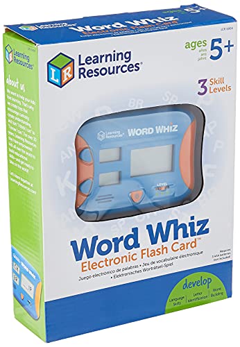 Learning Resources Word Whiz Electronic Flash Card, Handheld Word Games, Word Building Game for Kids, Electronic Learning Games, Ages 5+ by Learning Resources