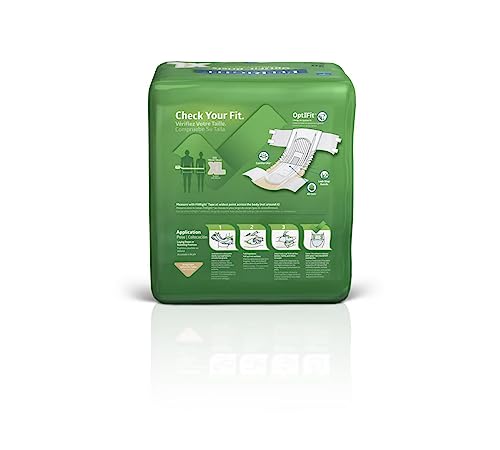 FitRight Ultra Adult Diapers, Disposable Incontinence Briefs with Tabs, Heavy Absorbency, X-Large, 57"-66", 4 packs of 20 (80 total) by Medline Industries Healthcare