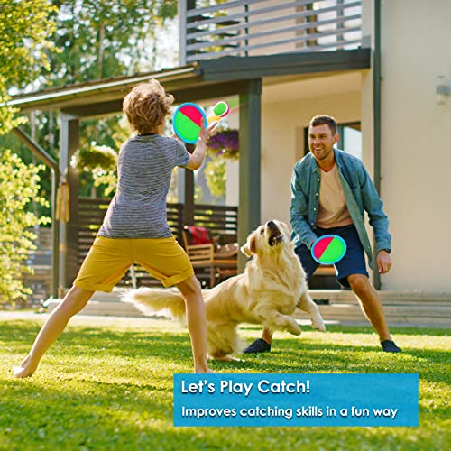 Aywewii Toss and Catch Ball Set,3 Set Catch Game Toys Outdoor Games for Kids Backyard Games with 6 Paddles 3 Balls,Perfect Beach Toys Gift for Kids/Adults (Upgraded) from Ningbo Sno Stationery & Sports Articles Co., Ltd