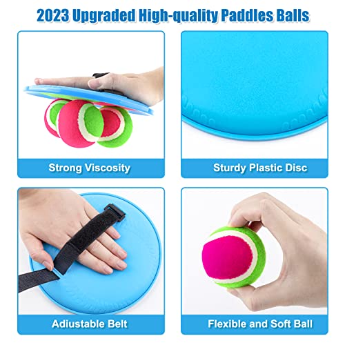 Aywewii Toss and Catch Ball Set,3 Set Catch Game Toys Outdoor Games for Kids Backyard Games with 6 Paddles 3 Balls,Perfect Beach Toys Gift for Kids/Adults (Upgraded) from Ningbo Sno Stationery & Sports Articles Co., Ltd