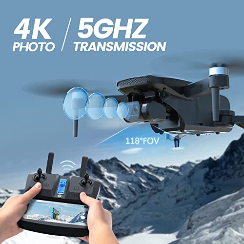 Holy Stone GPS Drone for Adults with Rock Steady 2.5K Camera 2-axis Gimbal,HS360 FPV Quadcopter for Beginners,Brushless Motor,46Mins Flight Time,Long Range,5GHz Wifi Video,Follow Me,Auto Return Home by Holy Stone