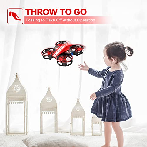 NEHEME NH330 Mini Drones for Kids Beginners Adults, RC Small Helicopter Quadcopter with Headless Mode, Auto Hovering, Throw to Go, 3D Flip and 2 Batteries, Indoor Flying Toys/Gift for Boys Girls from NEHEME