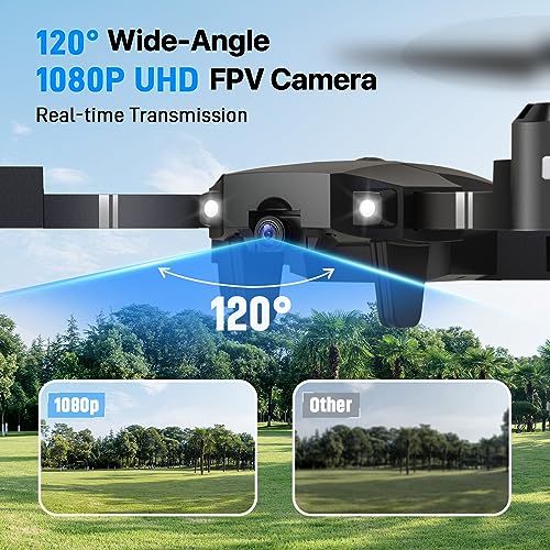 Drones with Camera for Adults with Carrying Case - ATTOP 1080P FPV Drone, Foldable RC Drone Voice/Gesture/Gravity Control, One Key Return Emergency Stop Safe Design Teen Boys/Girls Gifts for Christmas from Guangdong Attop Technology Co Ltd