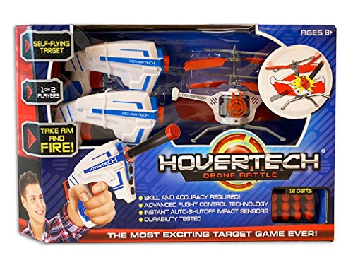 HoverTech Battle Drone, Ultimate Self-Flying Drone Target Challenge, Aim & Blast, Foam Dart Blasters, High-Tech Ceiling Censors, Lightweight, Durable, Safe, Encourages Fine Motor Skills, Ages 8+ from Top Secret Toys