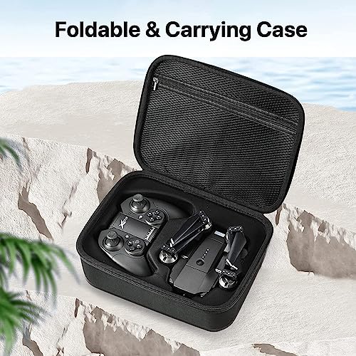 Drones with Camera for Adults with Carrying Case - ATTOP 1080P FPV Drone, Foldable RC Drone Voice/Gesture/Gravity Control, One Key Return Emergency Stop Safe Design Teen Boys/Girls Gifts for Christmas from Guangdong Attop Technology Co Ltd