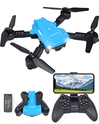 Kids Drone with Camera 1080P HD, Mini WiFi Drone with Battery for Teenagers Adults, Foldable RC Quadcopter, 360°Tumbling, Speed Adjustment, Altitude Hold, Headless Mode, Toys Gifts for Boys Girls by GGBOND