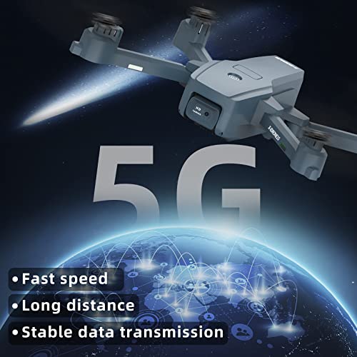 X15 Drone with Camera for Adults 4K, Foldable FPV Drones, RC Quadcopter Multirotors with 5G Transmission, Electronically Camera, One Key Start, Altitude Hold, 3D Flip, Custom Route, 2 Batteries by X-IMVNLEI