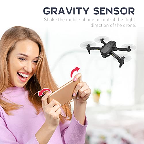 NEW Super Small Mini Drones with Camera for Adults 4K Drones for Kids Beginners Toy Quadcopter with APP FPV Video, Altitude Hold, Headless Mode, Trajectory Flight (1 Battey&720P WiFi Camera, Orange) by Lozenge