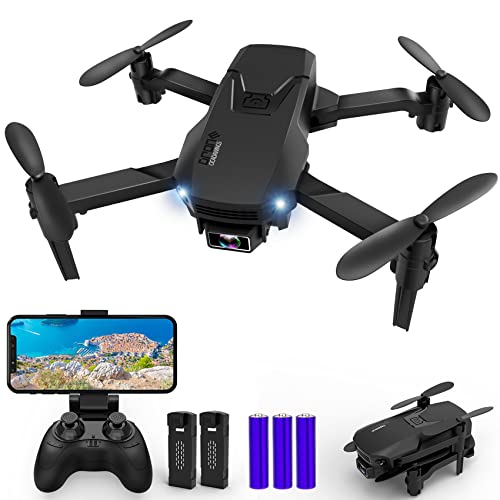 INPORSA Mini Drone - Foldable Drone with Camera for Kids Beginners, Remote Control Quadcopter Toy with 720P FPV Camera, One Key Take Off/Landing, Altitude Hold, Headless Mode, 3D Flip, 2 Batteries, Black by âShantou Chenghai District Lingke Toys Factory