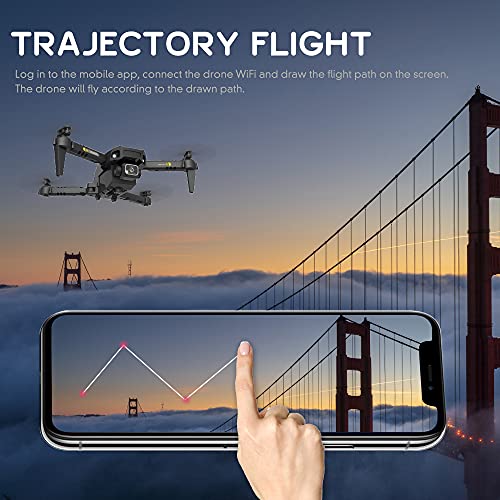 NEW Super Small Mini Drones with Camera for Adults 4K Drones for Kids Beginners Toy Quadcopter with APP FPV Video, Altitude Hold, Headless Mode, Trajectory Flight (1 Battey&720P WiFi Camera, Orange) by Lozenge