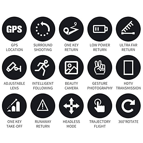 LOZENGE HJ38 GPS Drone Follow Me WiFi Quadcopter Helicopter 1080P Camera Drone RC Drone with Camera FPV 120Â° Wide-angle Camera + V-Sign + Gesture Video/Photography (2 Battery&1080P WiFi Camera, Red) from Lozenge