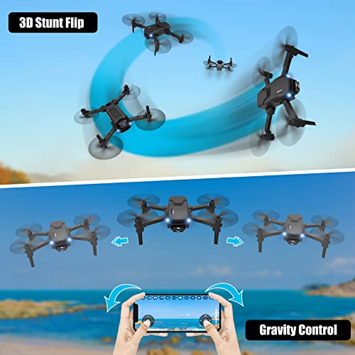 INPORSA Mini Drone - Foldable Drone with Camera for Kids Beginners, Remote Control Quadcopter Toy with 720P FPV Camera, One Key Take Off/Landing, Altitude Hold, Headless Mode, 3D Flip, 2 Batteries, Black by âShantou Chenghai District Lingke Toys Factory