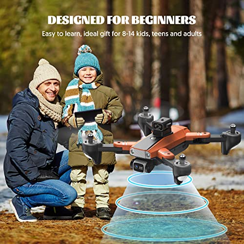 Drones with Camera for Adults, Mini Drone for Kids Age 8-12, Beginners RC Quadcopter FPV Video Cool Ideas Boys Toys Gifts 10-12 Years Old Teenage, Obstacle Avoidance, One Key Take Off/Landing, Optical Flow Positioning from ShanTou City Quan Liang New Ener