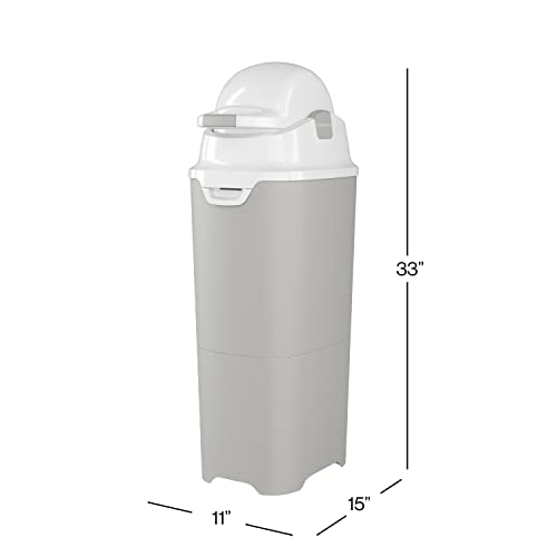 Foundations Premium Tall Diaper Pail with Airtight Lid, Diaper Disposal for Childcare Centers and Home Use (Gray) from Foundations