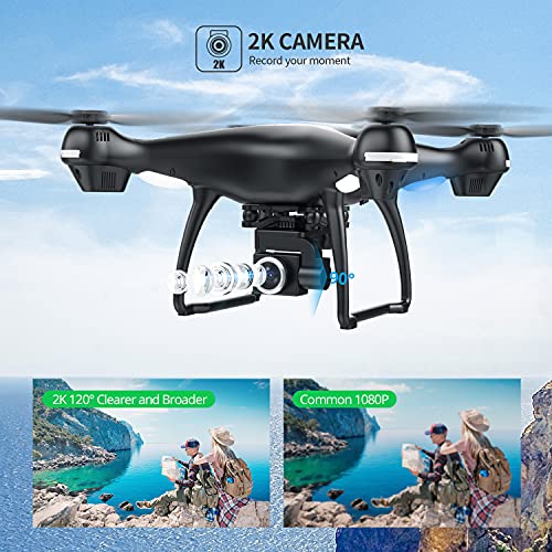 Holy Stone 2K GPS FPV RC Drone HS100 with HD Camera Live Video and GPS Return Home, Large Quadcopter with Adjustable Wide-Angle Camera, Follow Me, Altitude Hold, 18 Minutes Flight, Long Control Range by Holy Stone