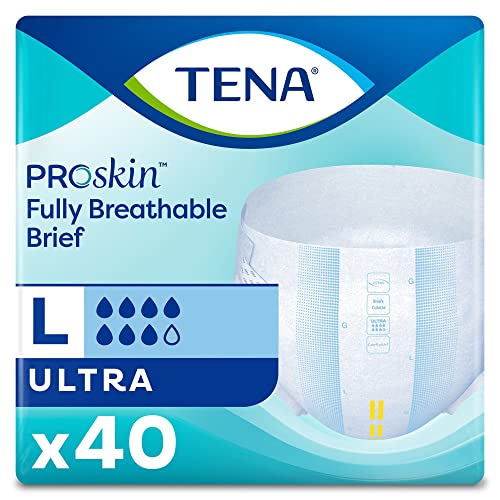 TENA Ultra Adult Incontinence Brief L Heavy Absorbency Breathable, 67300, 80 Ct from TENA