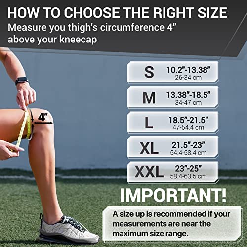 Dr. Brace ELITE Knee Brace with Side Stabilizers & Patella Gel Pads for Maximum Knee Pain Support and fast recovery for men and women-Please Check How To Size Video (X-Large, Mercury) by DR. BRACE