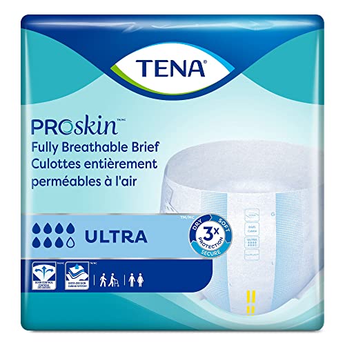 TENA Ultra Adult Incontinence Brief L Heavy Absorbency Breathable, 67300, 80 Ct from TENA