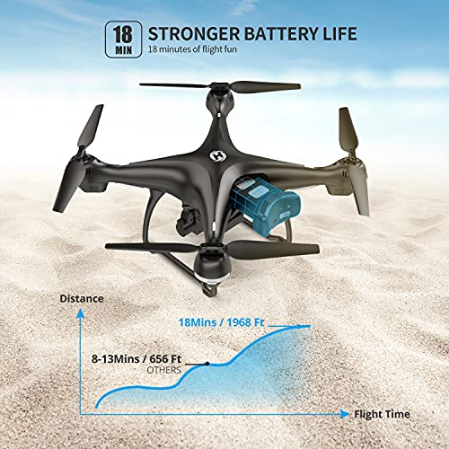 Holy Stone 2K GPS FPV RC Drone HS100 with HD Camera Live Video and GPS Return Home, Large Quadcopter with Adjustable Wide-Angle Camera, Follow Me, Altitude Hold, 18 Minutes Flight, Long Control Range by Holy Stone