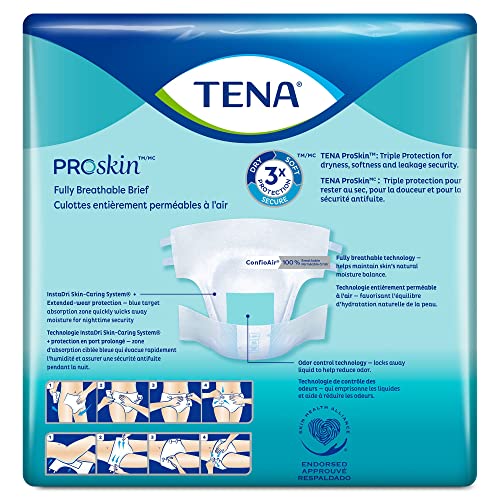 TENA Ultra Adult Incontinence Brief L Heavy Absorbency Breathable, 67300, 80 Ct from TENA
