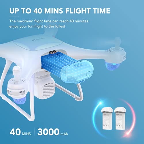 Potensic P5 FPV Drone with 2.7K Camera Live Video for Adults and Kids, Quadcopter Helicopter with Gravity Sensor, Altitude Hold, Headless Mode, Trajectory Flight and 3D Flip, 40 Mins Flight Time from Potensic