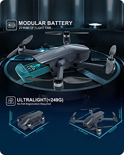 Holy Stone HS710 Drones with Camera for Adults 4K, GPS FPV Foldable 5G Quadcopter for Beginners with Optical Flow Positioning, Auto Return Home, Follow Me, Brushless Motor, 50 Mins Long Flight Time by Holy Stone