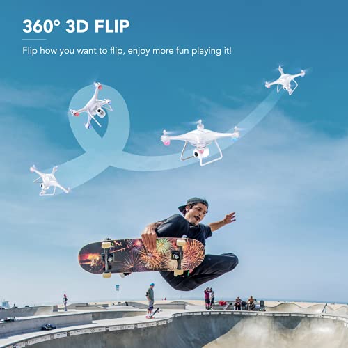 Potensic P5 FPV Drone with 2.7K Camera Live Video for Adults and Kids, Quadcopter Helicopter with Gravity Sensor, Altitude Hold, Headless Mode, Trajectory Flight and 3D Flip, 40 Mins Flight Time from Potensic