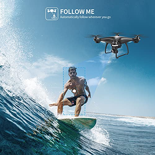 Holy Stone 2K GPS FPV RC Drone HS100 with HD Camera Live Video and GPS Return Home, Large Quadcopter with Adjustable Wide-Angle Camera, Follow Me, Altitude Hold, 18 Minutes Flight, Long Control Range by Holy Stone